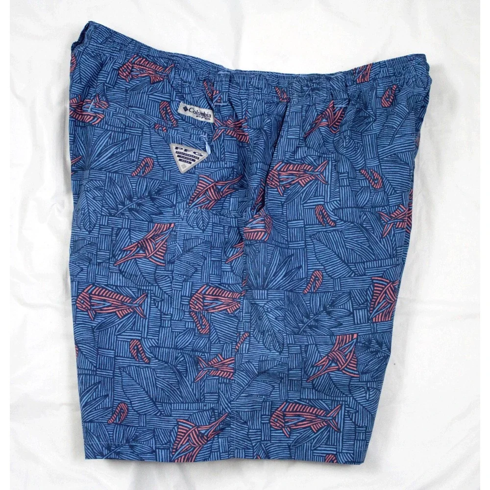 Columbia PFG Mens Lined Nylon‎ Swim Trunks Shorts Size XL